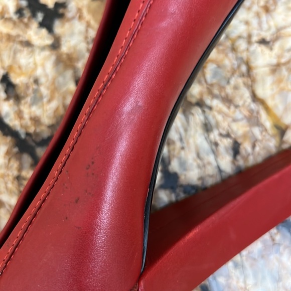 Ralph Lauren purple Label Red Shoes heels. Sz 37, made in Italy - Picture 8 of 9